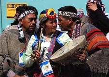 Die Sonne brannte die blonden
                                      Mapuche-Haare schwarz