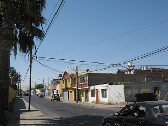 Lagos-Strasse ("calle Lagos"), das
                      kleine Hotel Reiche Stadt ("Villarica")