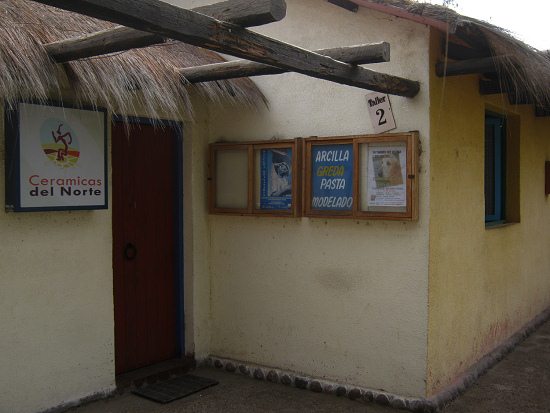 Kunsthandwerkerdorf von Arica,
                              Keramikhaus, Werkstatt Nr. 2