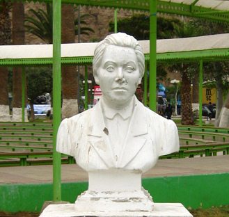 Baquedanoplatz,
                                Gabriela-Mistral-Denkmal, die B�ste