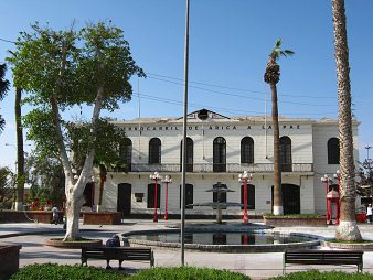 Zugplatz, die Bahnstation der Z�ge von
                            Arica nach La Paz (Hauptstadt Boliviens)