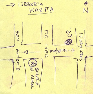 Plano con la calle Hu�rfanos con las
                          librer�as