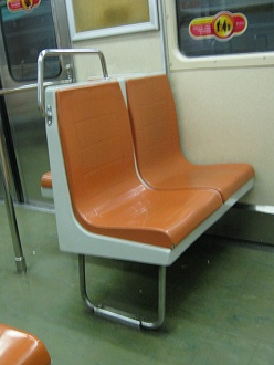 Asientos del metro de Santiago de Chile