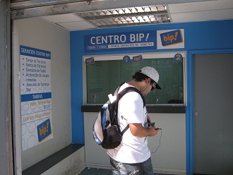 Calle P�o Nono, centro de tarjeta Bip