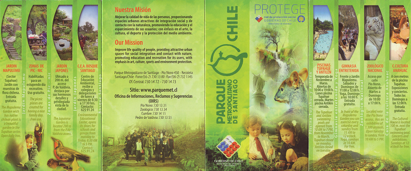 Parque Metropolitano, rev�s del mapa
                            con la indicaci�n de detalles
