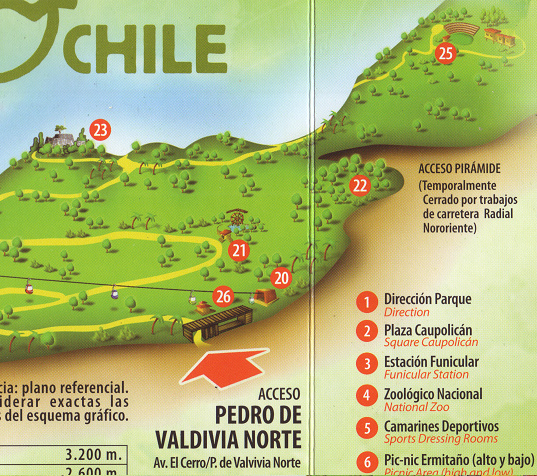 Mapa
                        del parque Metropolitano, parte 3