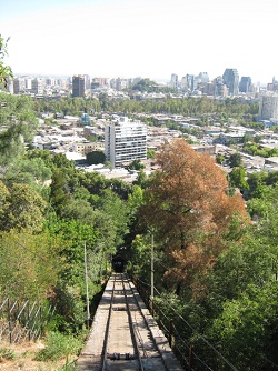 Vista a Santiago con los carriles