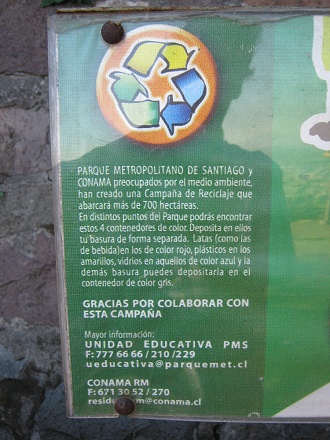El texto de la campa�a de reciclaje