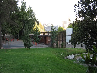 El peaje de la entrada del parque
                          "Pedro de Valdivia"