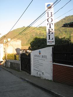 Hotel Alisamay, die Werbetafel
