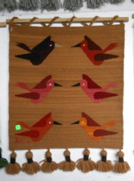Wandbehang mit farbigen V�geln