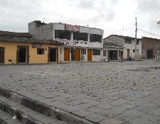 La plaza central de Peguche
