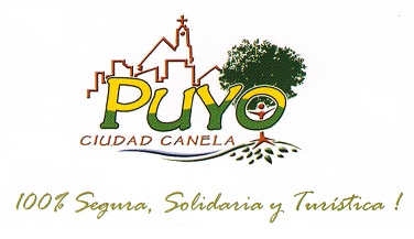 Logo mit
                        christlicher Kirche und Lebensbaum und dem
                        Gedicht �ber Puyo: "100% sicher,
                        solidarisch und touristisch!"
