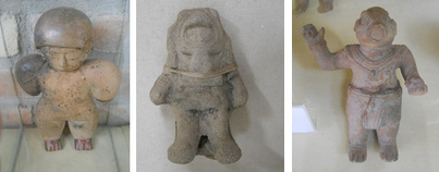 Cuenca (Ecuador), astronauts of the past in
                      the Native's Museum (Aborigines' Museum)