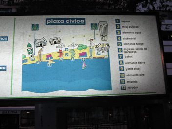 Guayaquil, Promenade 2000,
                                  Detailtafel f�r den Staatsplatz
                                  ("Plaza C�vica")