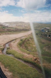 Ditch in natural meanders