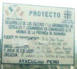 On Via Libertadores, a poster says there is a
                      development project for agriculture