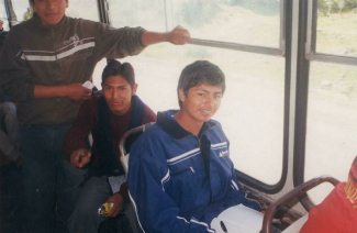 On Via Libertadores, student's bus 02,
                      Peruvian men