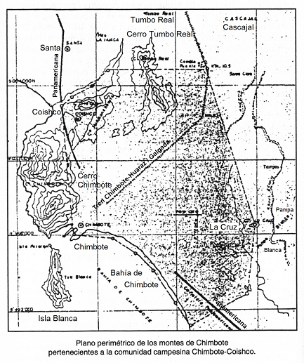 Mapa de la regi�n de Chimbote con
                                Coishco y Santa