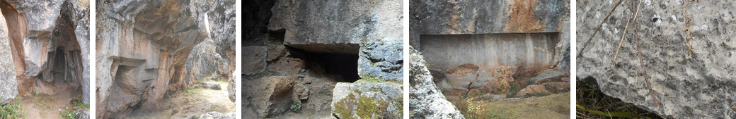 Sacsayhuam�n 14,
                                        Zone X (Laq'o, Laco,
                                        Mondtempel): cut rock, thrones
                                        upside down, giant rectangular
                                        cut - milled white stone