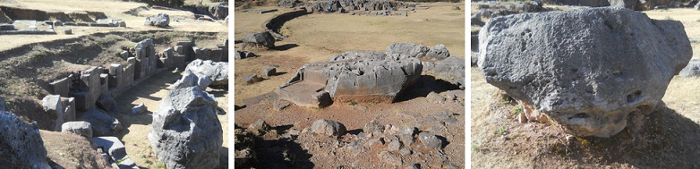 Cusco Sacsayhuam�n
                                        10. El campo ca�tico: piedras,
                                        muros, tronos, huecos,
                                        grabaciones etc.