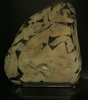 Sabio con hacha con dinosaurio con
                            soles, lagarto y dinosaurio peque�o