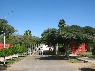 Entrance area before the museum with the
                          entrance gate and the wall 02