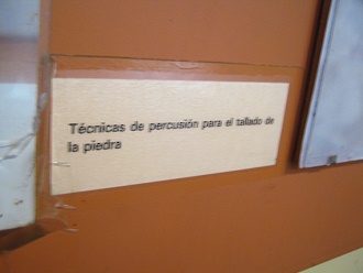 Text about tool production: There was
                              also a striking technique forming the
                              stones