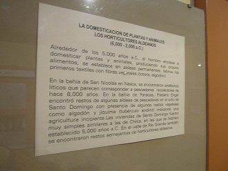 Text about domestication of hunters
                              and gatherers with agriculture in Spanish