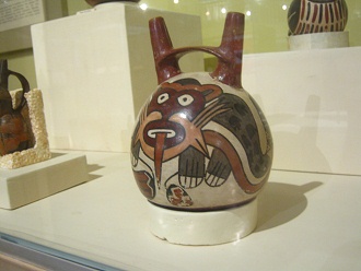 Ceramic bottle with the design
                                    of a monkey 02