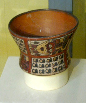 Bowl with a wild cat design