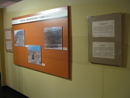 Big board with the topic of the Inca
                            centers and the Inca trail