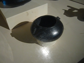 Black ceramic bowl of Inca
                                  culture