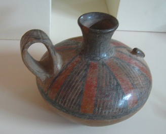 Ceramic jug with geometric designs
