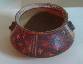 Another soup bowl with geometric
                            designs