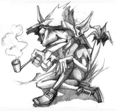 Duende con pipa