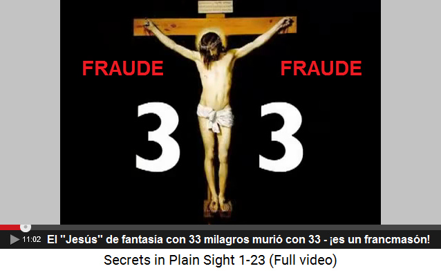 Der
                            Fantasie-"Jesus" soll mit 33
                            gestorben sein - das ist der h�chste
                            Freimaurer-Code
