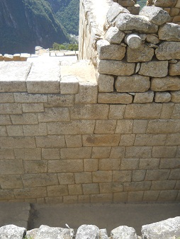 Machu Picchu, Mauerdetail aus der oberen Mauer des Sonnentempels