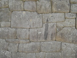 Machu Picchu, grosse Seitenmauer, Nahaufnahmen 7
