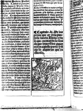 Pedro Cieza de Le�n, hier ein Druck seiner
                  Berichte �ber die "Indios", notierte als
                  erster Europ�er �ber die Nasca-Linien im Jahre 1537