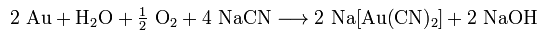 Formula
              qu�mica 01 sobre la miner�a de oro con cianuro