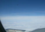 Flug Z�rich-Madrid, Schichtwolken
                                und ein UFO, das Schatten auf die Wolken
                                wirft