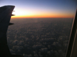 Flug Madrid-Lima, Sonnenuntergang