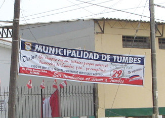 Tumbes,
                                    Steueraufruftransparent