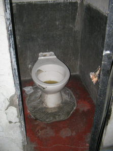 WC-H�sli der Rastst�tte mit WC-Sch�ssel
                          ohne Sp�lung